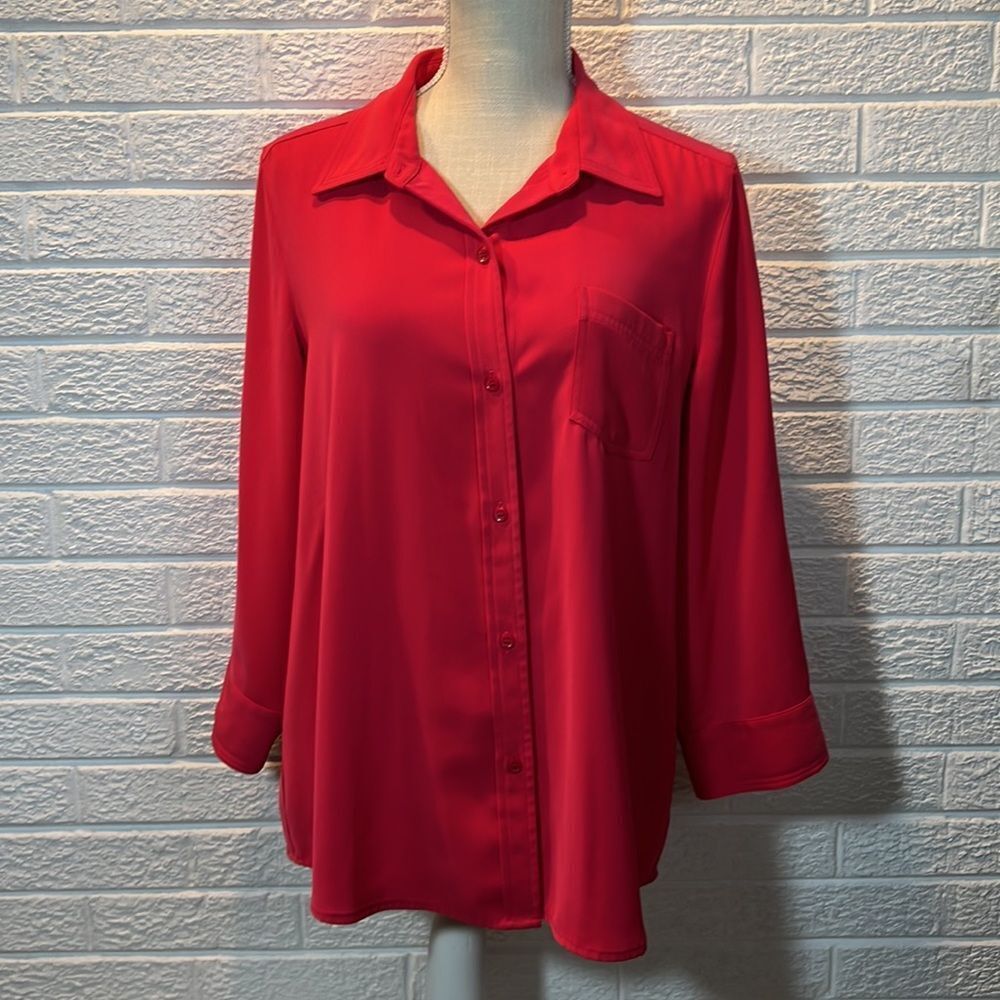Liz Claiborne Pink Button Down Blouse Size 12